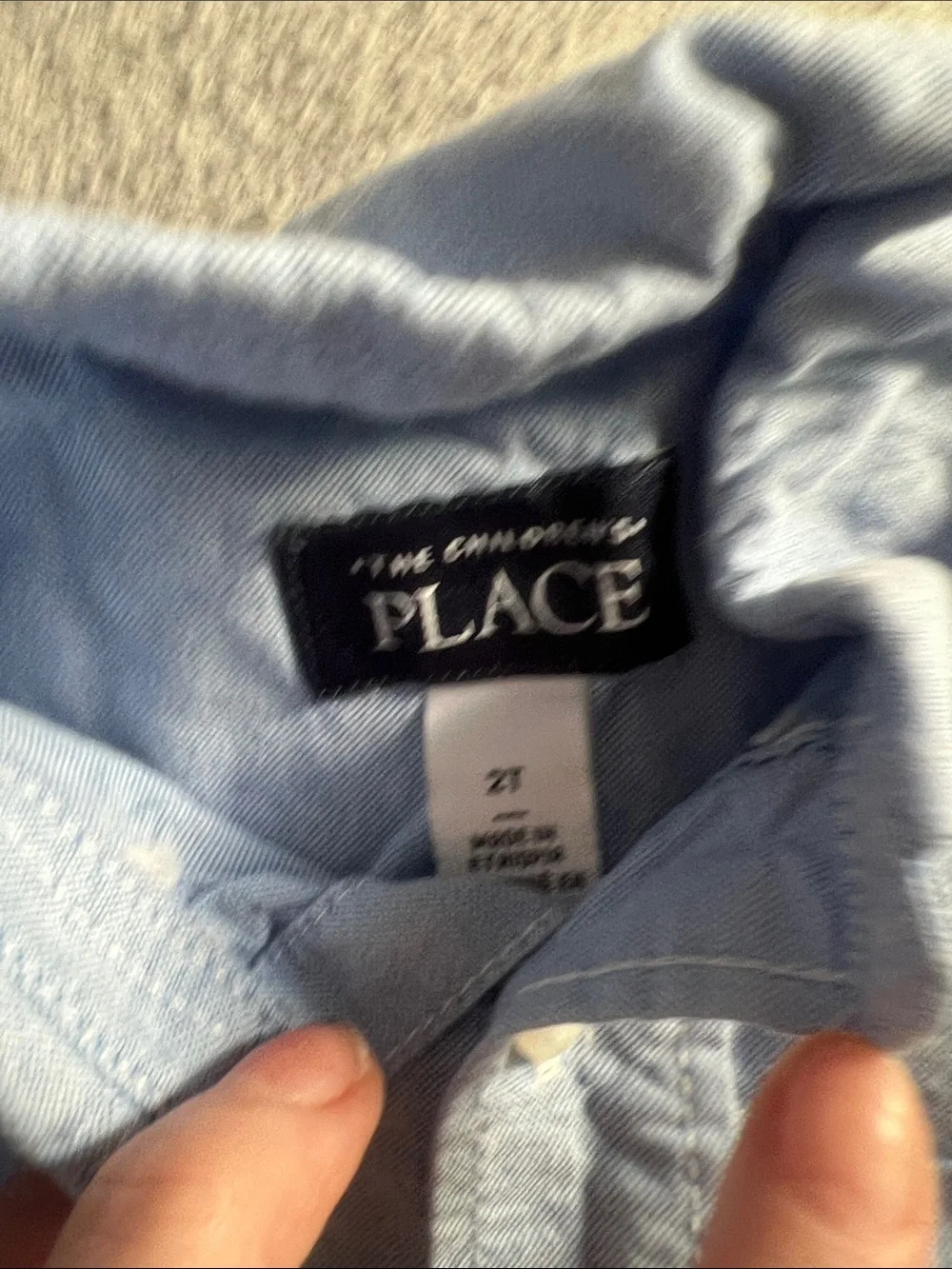 The Children's Place Light Blue Short Sleeve Button-Down Shirt